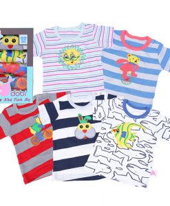 Combo 5 Áo Tay Ngắn Bé Trai Dobi ATN01